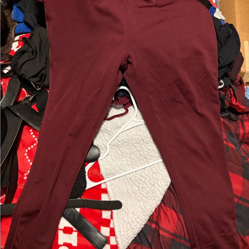 POP Fit Kids Burgundy Leggings